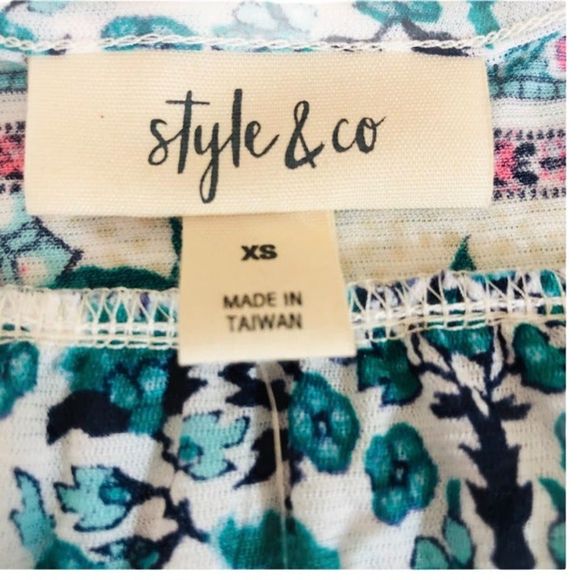 Style & Co Blouse Size XS Floral Women - Picture 8 of 9